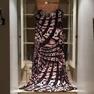 Chico’s size 1  Leopard Print midi dress